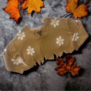 Just Polly sweater with daisies